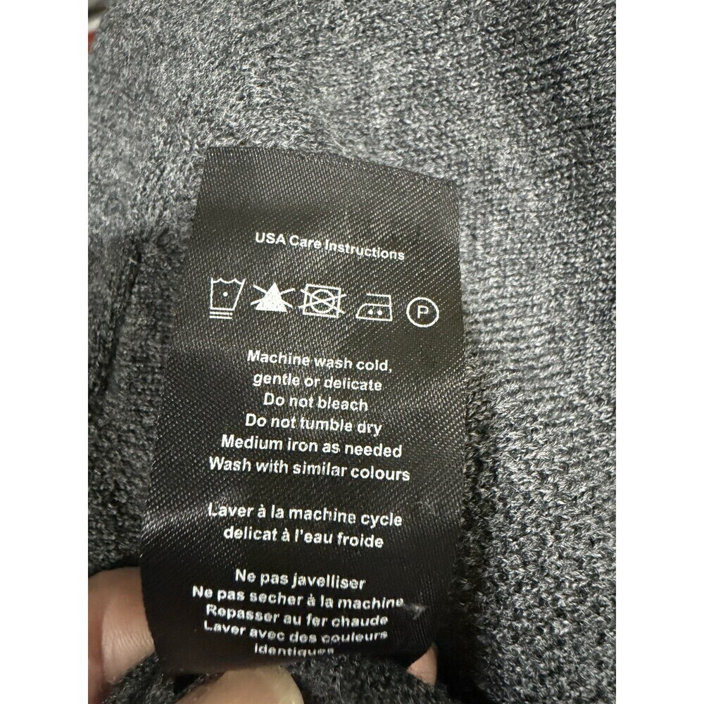 Wolsey Sweater 100% Merino Wool Men's Size L Charcoal Grey Fox Logo EUC - Picture 12 of 12